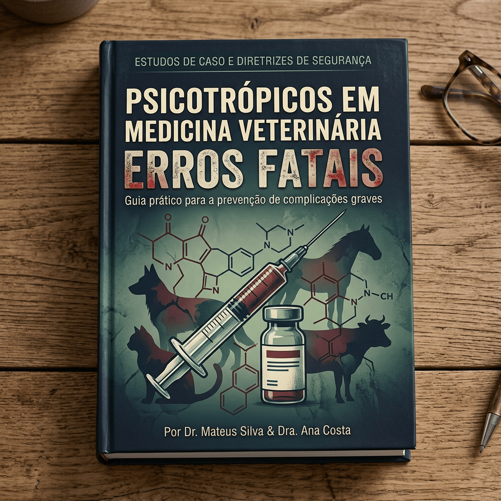 Livro de Psicotrópicos na Veterinária: 5 Erros Fatais que Geram Interdição e Multas Capa livro psicotrópicos veterinária erros fatais